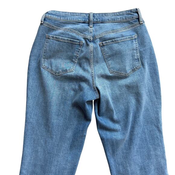 Old Navy Womens Curvy High-Waisted OG Loose Jeans Medium Wash Denim Sz 10 Petite - Picture 5 of 8